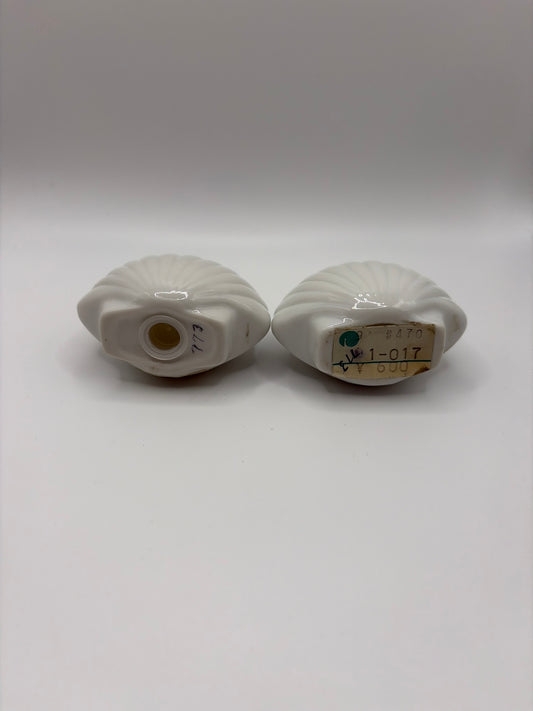 Vintage Ceramic Seashell Salt & Pepper Shakers