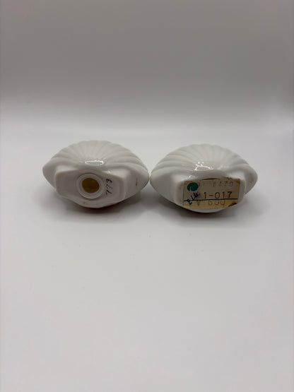 Vintage Ceramic Seashell Salt & Pepper Shakers