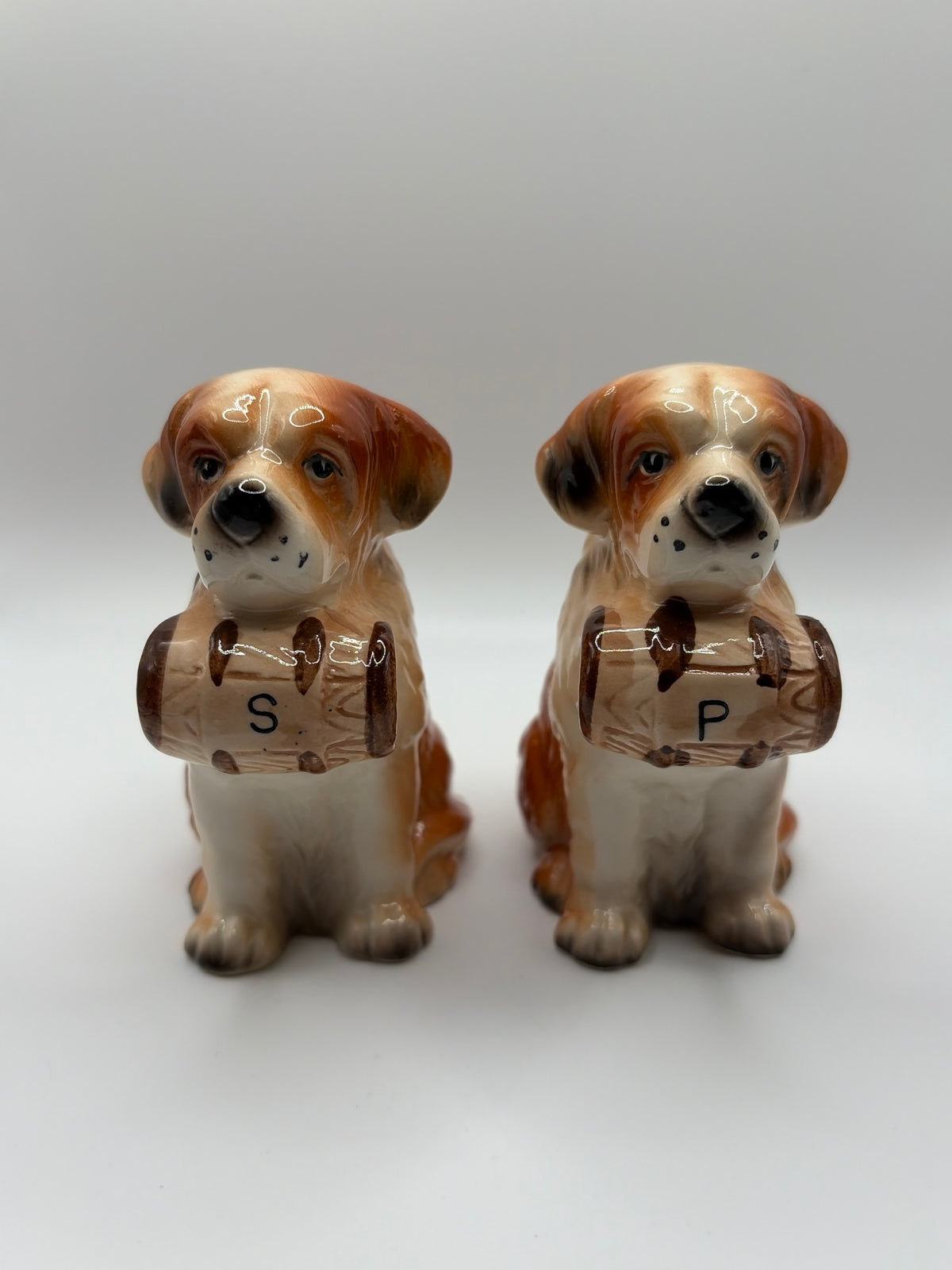 Vintage St. Bernard Salt and Pepper Shakers