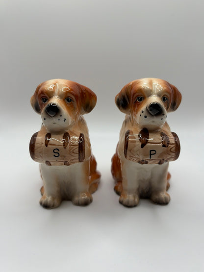 Vintage St. Bernard Salt and Pepper Shakers