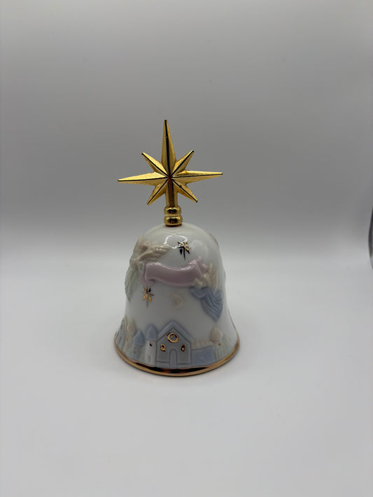 Vintage Russ Berrie Marbella Collection Porcelain Angel Bell Angels with Baby Jesus Figurine Collectible