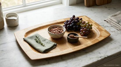 Vintage Mid Century Woven Serving Tray by Weavewood