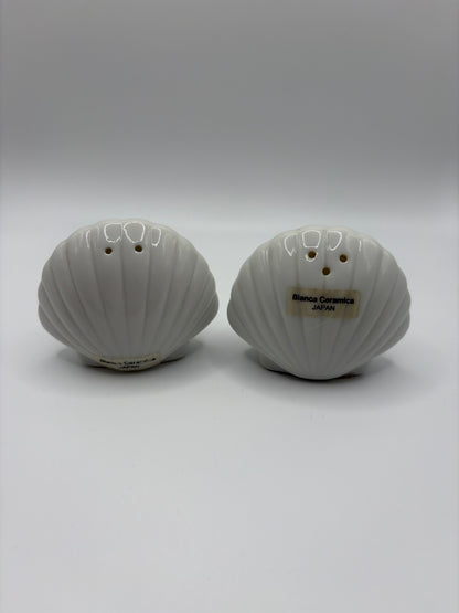 Vintage Ceramic Seashell Salt & Pepper Shakers