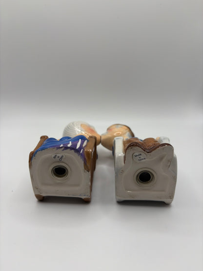 Vintage Kissing Couple Magnetic Salt & Pepper Shakers