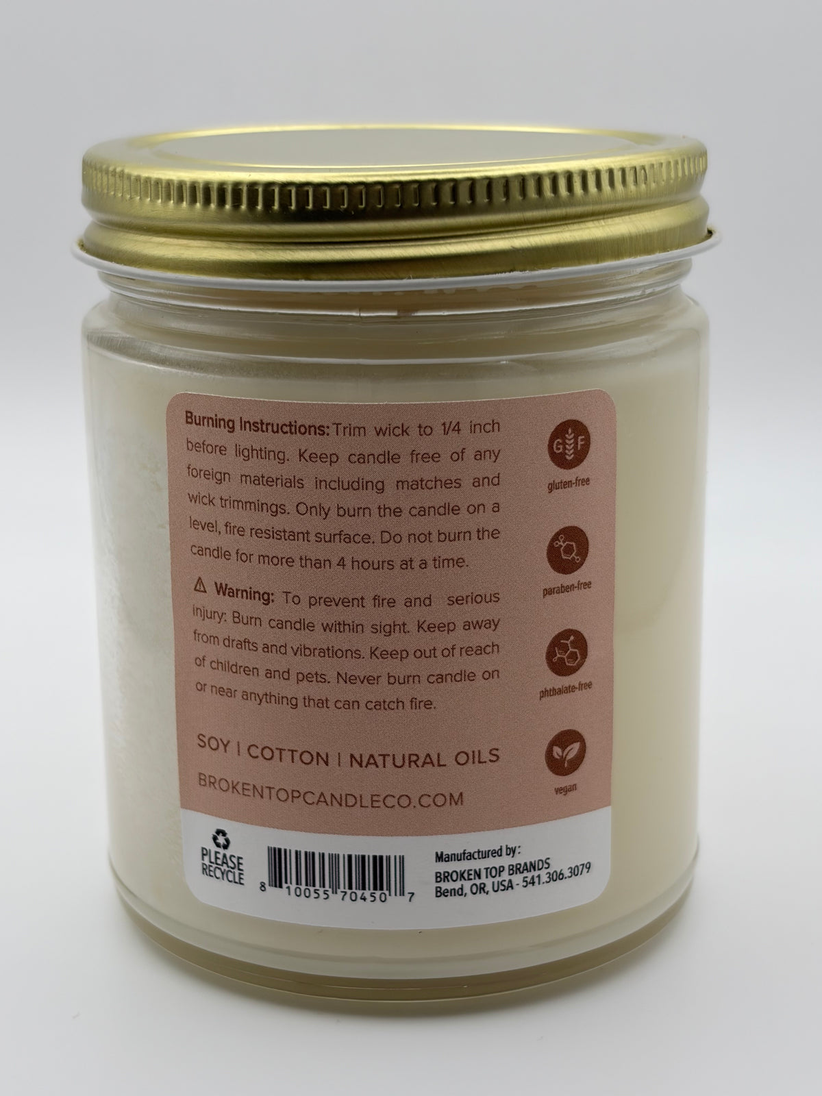 Broken Top Plant Based Candle