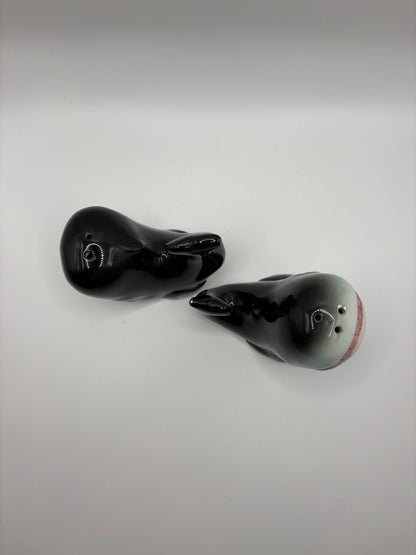 Vintage Whale Salt & Pepper Shakers