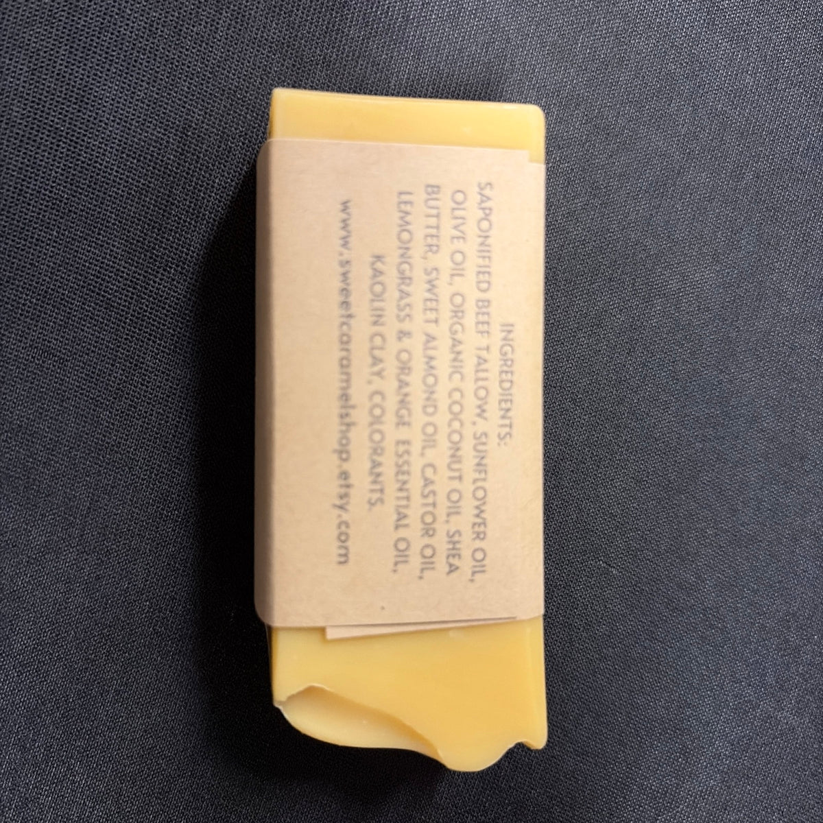 Sweet Caramel Lemongrass & Orange Handmade Soap 2oz