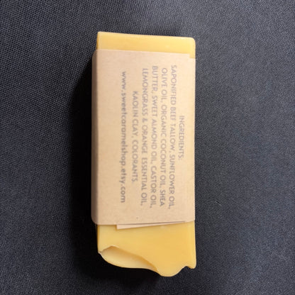 Sweet Caramel Lemongrass & Orange Handmade Soap 2oz