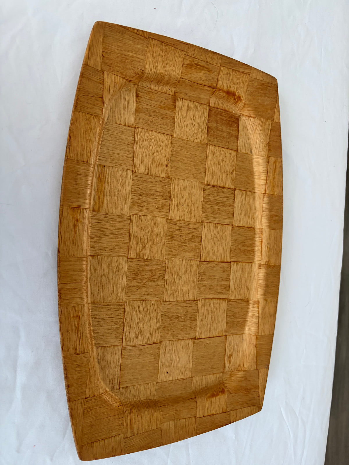 Vintage Mid Century Woven Serving Tray by Weavewood