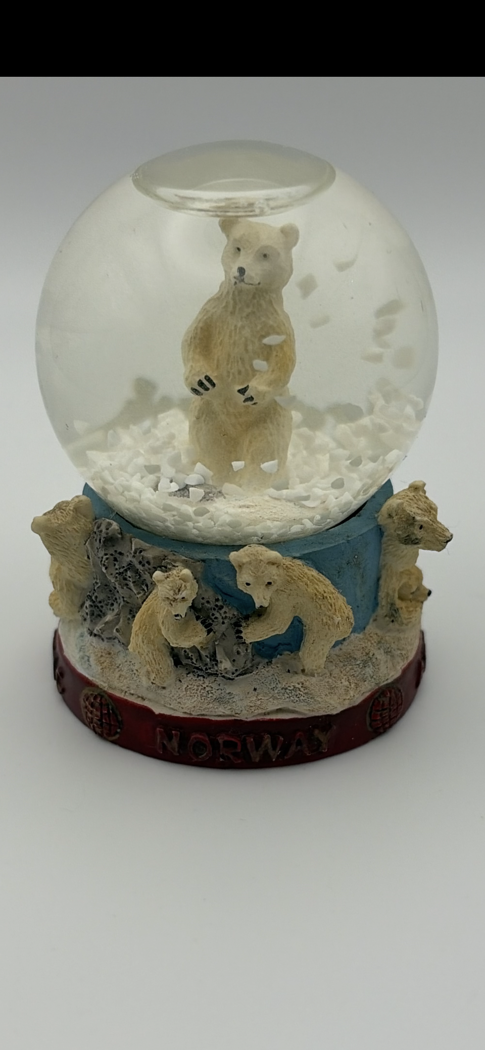 Vintage Polar Bear Snow Globe