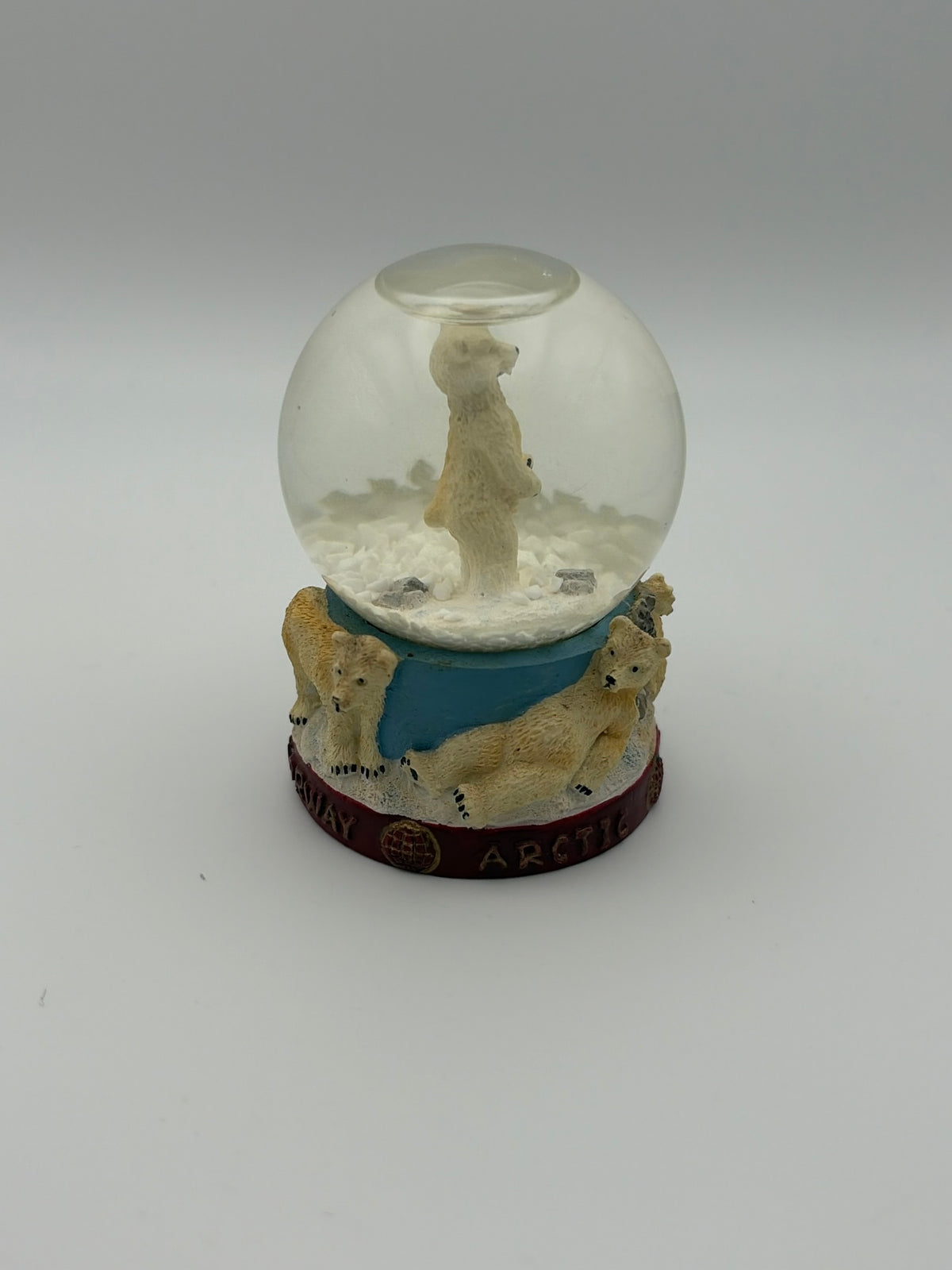 Vintage Polar Bear Snow Globe