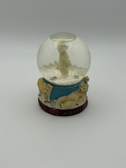 Vintage Polar Bear Snow Globe