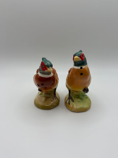 Vintage Pheasant Salt & Pepper Shakers