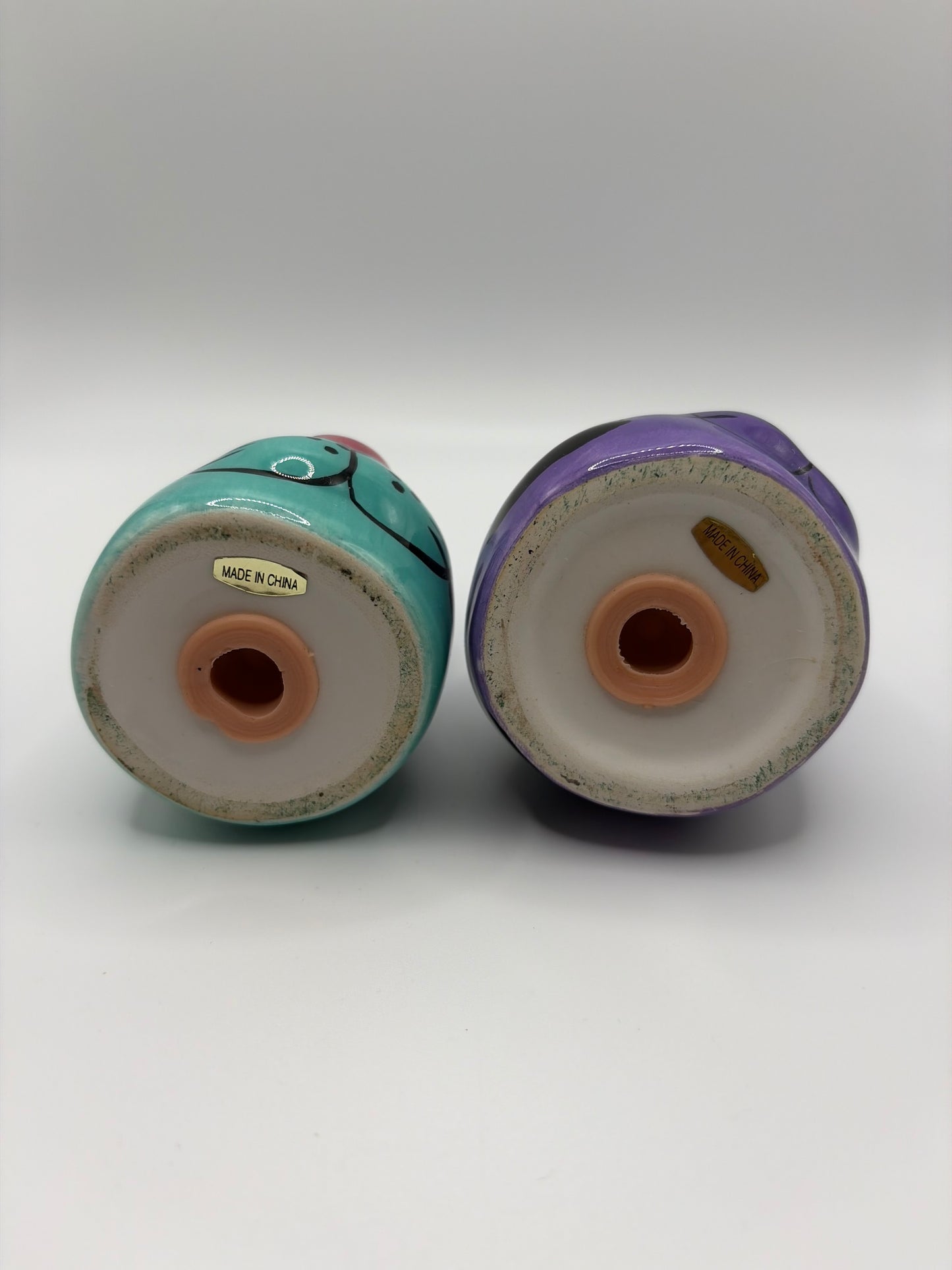 CATZILLA Cat Kitten Salt And Pepper Shakers Purple And Teal