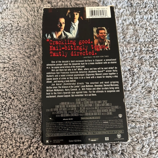 Copycat VHS (1995) - Sigourney Weaver & Holly Hunter - Thriller Crime Movie