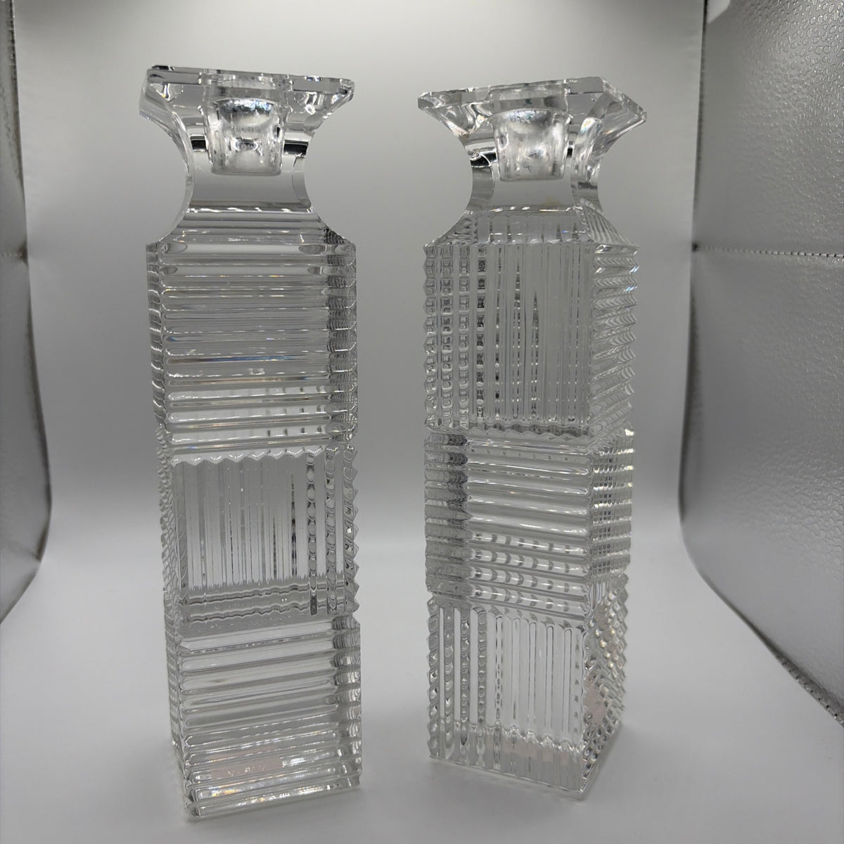 Set of 2 Vintage Crystal Candlesticks
