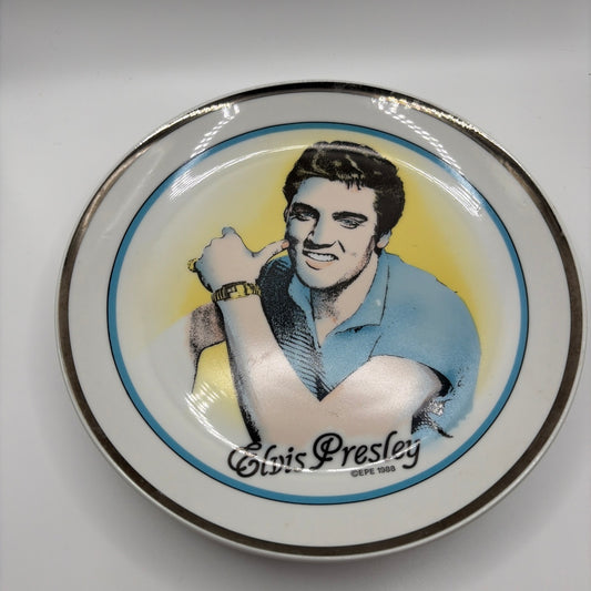 Elvis Presley Gold Rim Plate 1988
