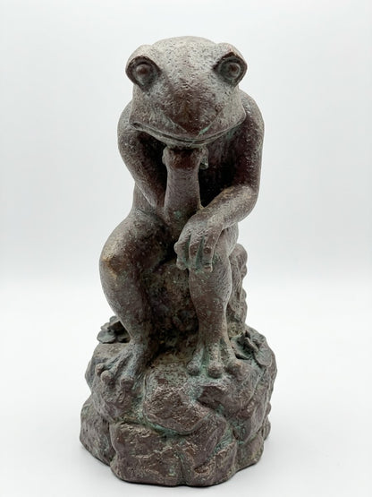 Reflective Frog Statue Garden Figurine