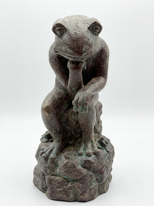 Reflective Frog Statue Garden Figurine
