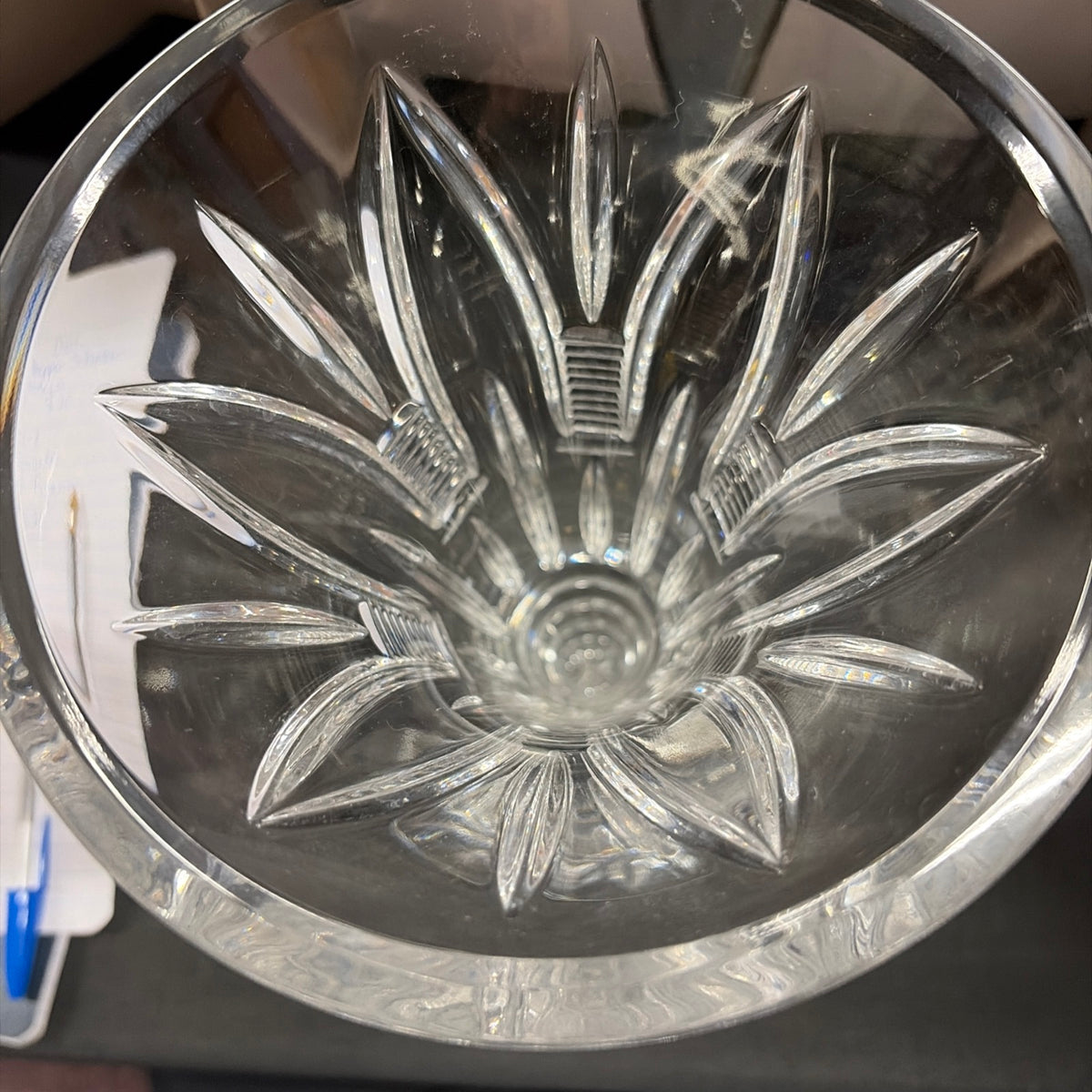Vintage Waterford Crystal LEENANE Footed Vase 10”