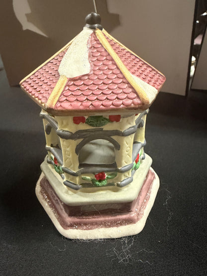 Cobblestone Corners Ceramic Accesory Holiday Christmas Gazebo