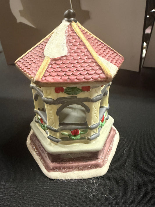 Cobblestone Corners Ceramic Accesory Holiday Christmas Gazebo