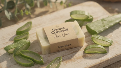 Sweet Caramel Aloe Vera Handmade Soap 2oz